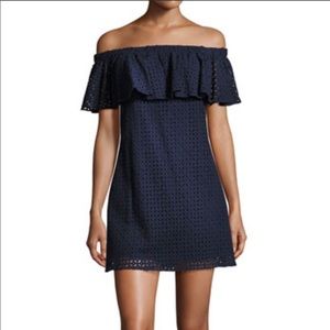 Likely Cicero Off the Shoulder Eyelet Mini Dress